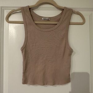 Reformation Cropped Tank - Tan